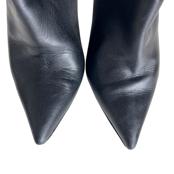 Barbara Bui Leather Back Zipper Ankle Boots Pointed Toe in Black Italy Size 40 - Picture 3 of 11